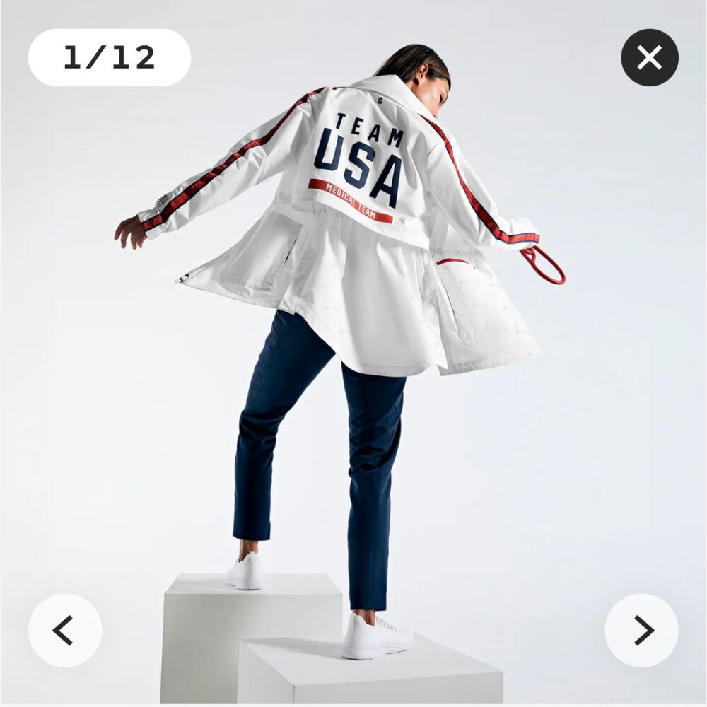 Women's Optic White FIGS x Team USA On-Shift Stadium Jacket™ - S / Optic White